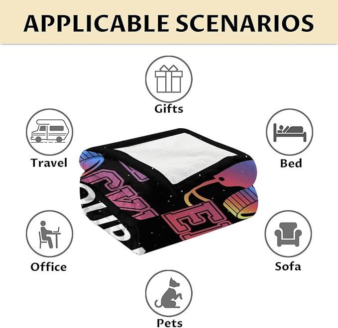 Personalized Hockey Gifts - Ice Hockey Blanket for Girls - Custom Kids Throw Blankets for Boys - 60"x80" Soft Warm Throws for Bed