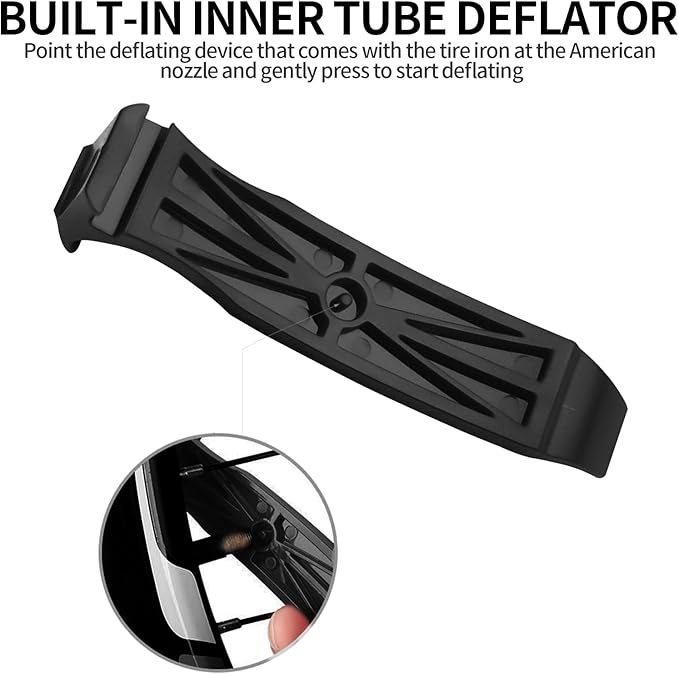 Professional Bike Tire Levers - High-Strength PC Material, Non-Slip Ergonomic Design, Rim Protector for Road/Mountain Bikes(Black)