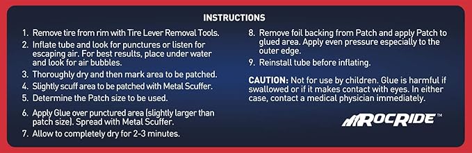 16-PC Inner Tube Patch Bicycle Repair Kit. Also for Inflatable Dinghies, ATVs, BMX and Motorcycles.