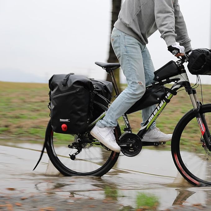 Rhinowalk Bike Bag Waterproof Bike Pannier Bag for Bicycle Cargo Rack Saddle Bag Shoulder Bag Laptop Pannier Rack Bicycle Bag Professional Cycling Accessories