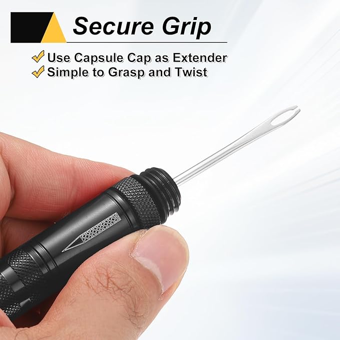 HARFINGTON Tubeless Bike Tire Repair Kit Bike Patch Tool Fix Puncture Flat with Plug Tool and Plugs for MTB Road Bicycle Tire, Black