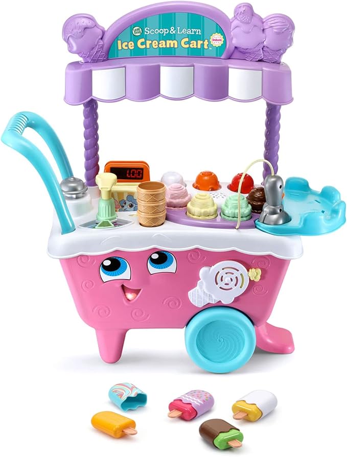 LeapFrog Scoop and Learn Ice Cream Cart Deluxe (Frustration Free Packaging), Pink