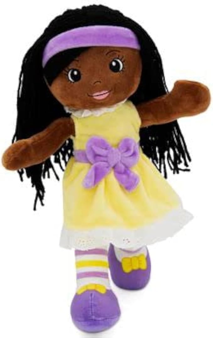 Playtime by Eimmie 14" Soft Baby Doll for Girls (Kaylie) - Plush Rag Doll for Toddlers & Infants, Washable Stuffed Toy with Sensory Fabric Body - Great for Baby Showers, Birthdays & Special Occasions
