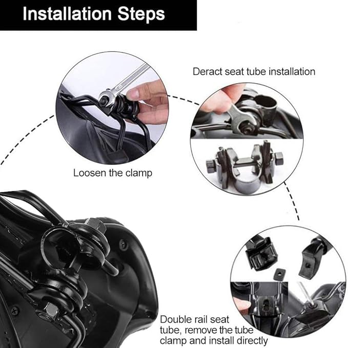 OUXI Comfort Bike Seat Comfortable Gel Bicycle Saddle Replacement Soft Padded with Shock Absorbing Waterproof for MTB Mountain Bike Road Bike Exercise Bike Men Women and Ladies