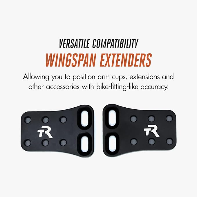 TRIRIG - Wingspan Extenders - Arm Cup Extenders for Triathlon Bikes - Aluminum Extender for Customization and Cycling Compatibility Setup - Bike Accessories and Parts for Triathlon Performance - M/XL