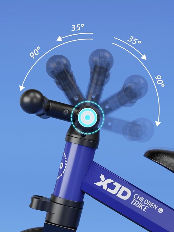 ﻿XJD 5 in 1 Toddler Bike, Tricycle for Toddlers 1-3 with Adjustable Seat Height, Removable Pedals, Ideal Balance Bike Birthday Gifts and Toys for Boys and Girls