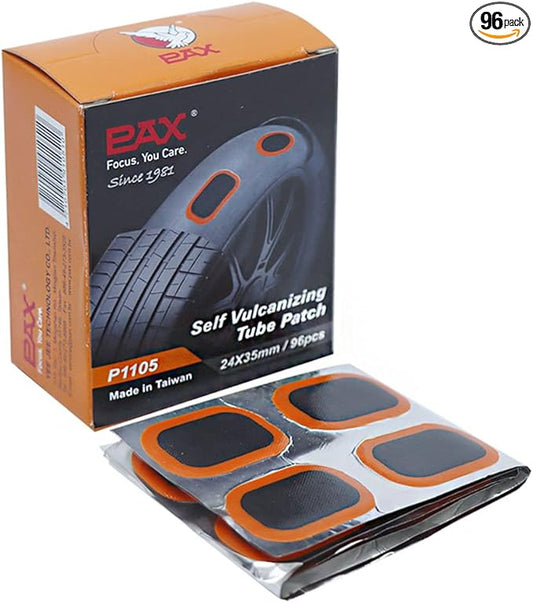 PAX 96 Pcs 24 x 35mm Oval Inner Tube Patches, Puncture Flat Tire Repair Patch for Bicycle, Bike, Scooter, Motorcycle, Automobile, Cars, Truck, BMX, ATVs, River Floating, Inflatable Rubber