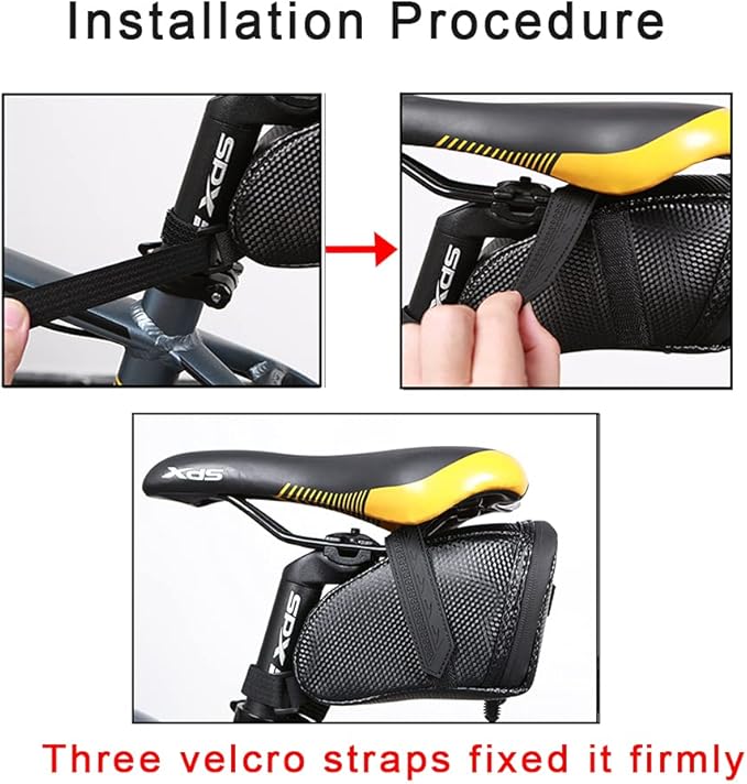 Bicycle Seat Bag Water Proof,Bike Pack Under Seat,Wedge Saddle Bag for Bike,Cycling Accessories