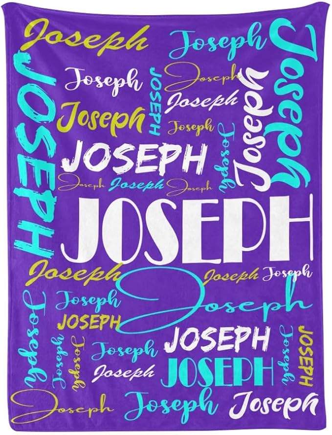 Dr.TOUGH Personalized Name Blanket Personalized Blanket for Adult Kids Flannel Customized Personalized Blankets and Throws