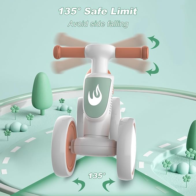 Colorful Lighting Baby Balance Bike Toys for 1 Year Old Boy Girl Gifts, 10-36 Month Toddler Balance Bike, No Pedal 4 Silence Wheels & Soft Seat First Bike, One Year Old Boy Girl Birthday Gifts.