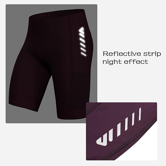 Wulibike Cycling Shorts Men Padded:Tights Highly Elastic Breathable Quick-Drying Road Bike Bicycle Shorts for Men Pockets