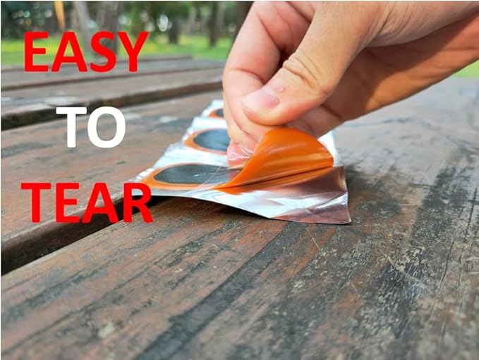 PAX 48 Pcs 46 x 78mm Oval Inner Tube Patches, Puncture Flat Tire Repair Patch for Automobile, Truck, Car, Bus, Motorcycle, Scooter, Bicycle, BMX, ATVs, River Floating, Inflatable Rubber