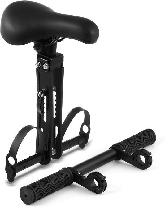 Lnrueg Kids Bike Seat for Adult Bike, Kid Bike Seat with Handlebar and Foot Pedals, Front Mounted Child Bike Seat for Mountain Bikes, Parent-Child Cycling Seat Kit for Children 2-6 Years