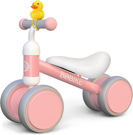 Baby Balance Bike Toys for 12-36 Months Kids Toy Boy and Girls Gifts Toddler Best First Birthday Gift Children Walker No Pedal Infant 4 Wheels Bicycle (Classic, Pink)