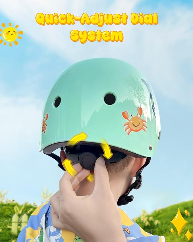 Kids Helmet, Toddler Adjustable Kids Ages 3-8 Years Old Boys Girls Multi-Sports Safety