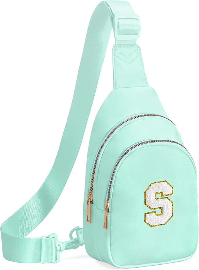 Birthday Gifts for 7 8 9 10 11 12 13 Year Old Girls Small Initial Sling Bag Cross Body Bag Fanny Pack for Girls