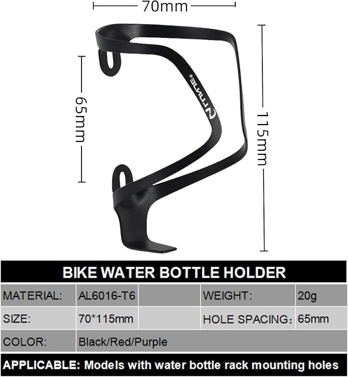 Bike Water Bottle Holder: Ultra-Light Bicycle Bottle Cages with Screws, Alloy Aluminum, Universal Bike Cup Holder Rack for Road MTB Bikes(RED)
