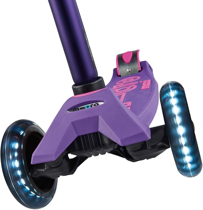 Micro Kickboard - Maxi Deluxe LED - Three Wheeled, Lean-to-Steer Swiss-Designed Micro Scooter for Kids with Motion-Activated Light-Up Wheels for Ages 5-12 …