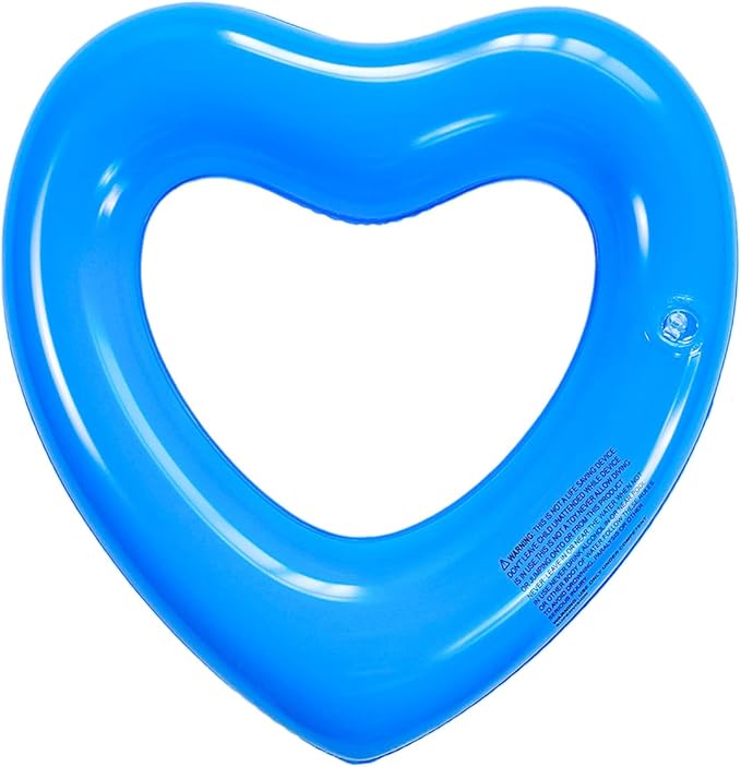 ZHUYNXIR Heart Swimming Pool Float Loungers Tube, Water Fun Beach Party Toys for Kids，Birthday Scene Layout Props.