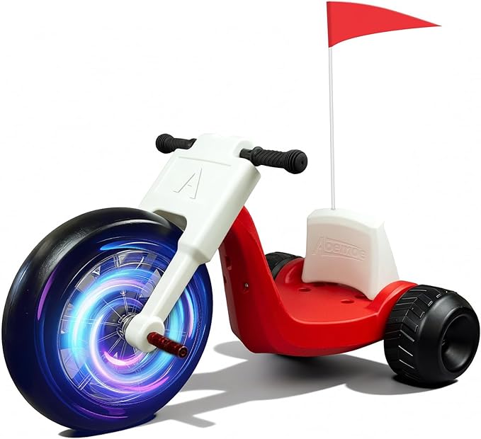 24V Electric Tricycle Toy for Kids 3+ Years, Speed Control 3-6 MPH Max Speed,45 Mins Max Long Lasting, Kids Ride On Car Toy, Adjustable Seat and LED Lights for Gifts