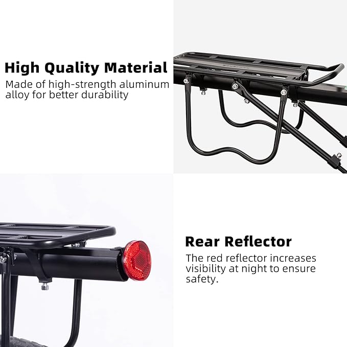 ROCKBROS Rear Bike Rack Quick Release Bike Cargo Rack Luggage Bike Rack Rear Mountain Bike Rack