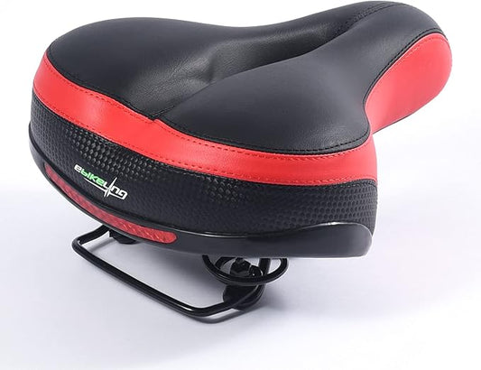 EBIKELING Bike Seat Dual Shock Absorbing Soft Comfortable Padded Bicycle Seat Cushion for Men Women Comfort - Memory Foam Universal Fit Bike Saddle for Exercise Outdoor Mountain Bikes