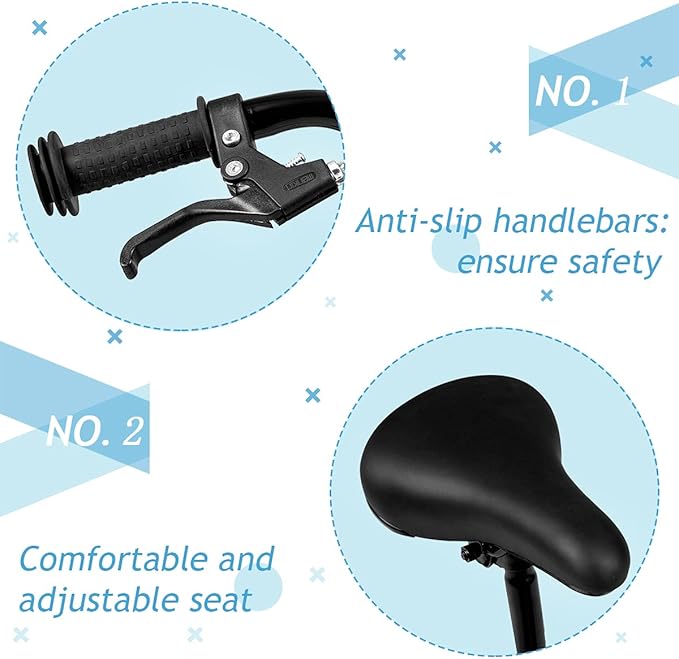 14/16/18 Inch Folding Kids Bike with Training Wheels, Gifts for Boy&Girl Age 3-9 yrs, Toddler Bike with Dual Brakes for Beginners, Multi-Color