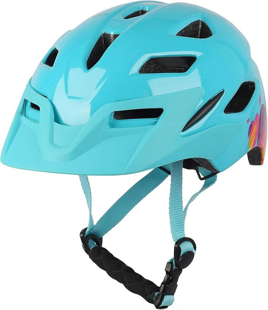 Kids Bike Helmet, Youth Toddler Boys Girls Helmets, 2 Size Adjustable for Ages 2-3-5-8-14 Years, Child Helmet with Visor and LED Light, Lightweight Multi-Sport Bicycle Scooter Cycling Helmets
