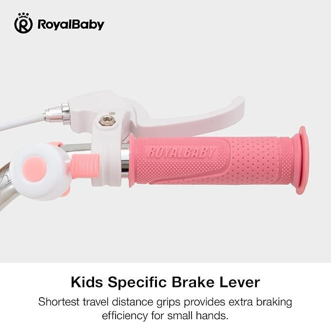 RoyalBaby Girls Bike Classic & EZ Kids Bike, Balance and Pedal Bicycle, 12 14 16 18 20 Inch Toddlers to Big Kids 3-10 Years