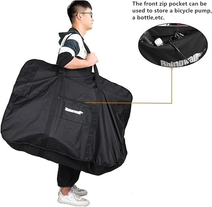 Folding Bike Travel Bag - Fits 26 inch or Below Folding Bikes, Bicycle Transport Case for Air, Train Travel