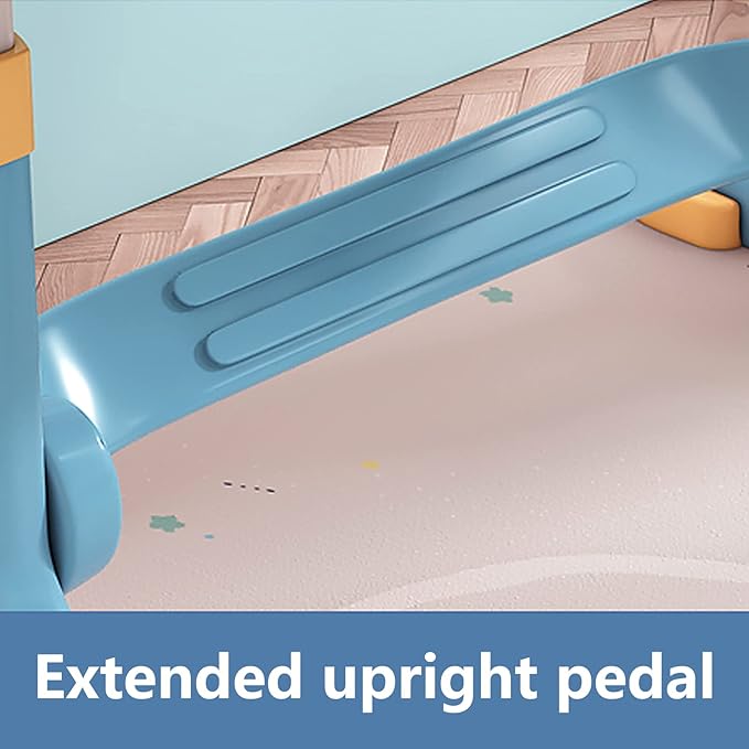 Kids Adjustable Study Desk & Chair Set w/Storage,Drawers,Bookshelf,Child Toddler Writing Homework Table,Little Girl Work Computer Desk,Princess Preschool Desk,Escritorio Mesas para Niña (Blue)