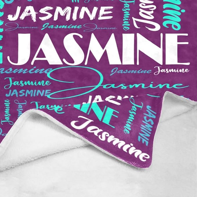 Dr.TOUGH Personalized Name Blanket Personalized Blanket for Adult Kids Flannel Customized Personalized Blankets and Throws