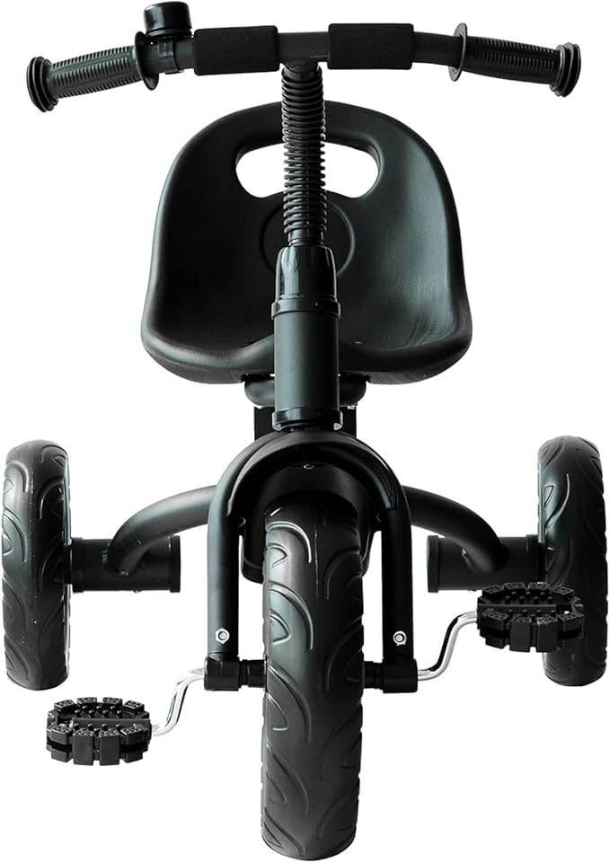 Qaba Toddler Tricycle, Kids Trike, 3-Wheel Bike for Toddlers 2-5 Years, Recreation Baby Tricycle for Boys and Girls with Bell Indoor Outdoor, Black