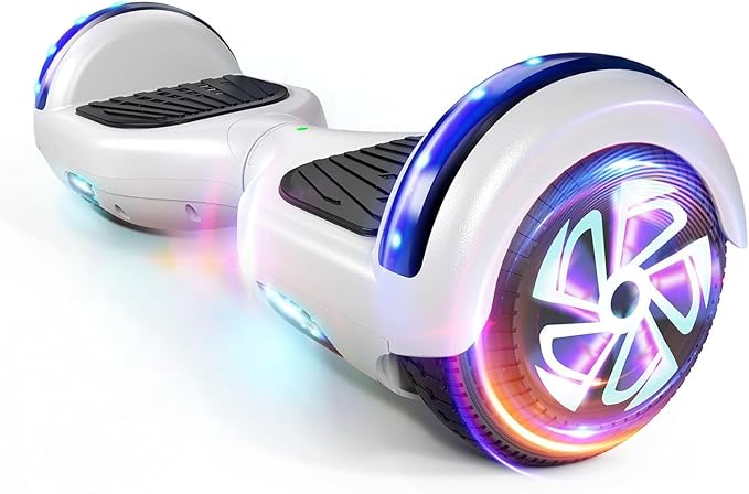 LIEAGLE Hoverboard, 6.5" Self Balancing Scooter Hover Board with Bluetooth Wheels LED Lights for Kids Adults
