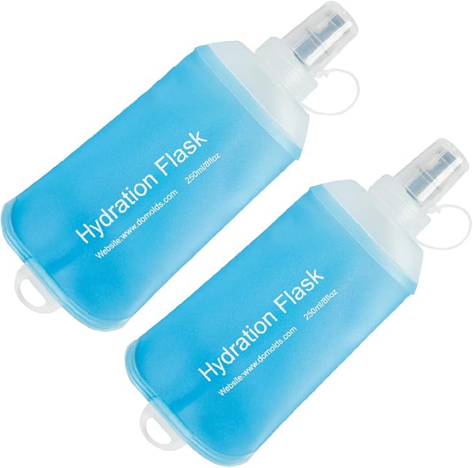 AXEN Soft Flask TPU Foldable Running Hydration Flask, Soft Collapsible Water Bottle for Hydration Pack Cycling Marathon Running Hiking