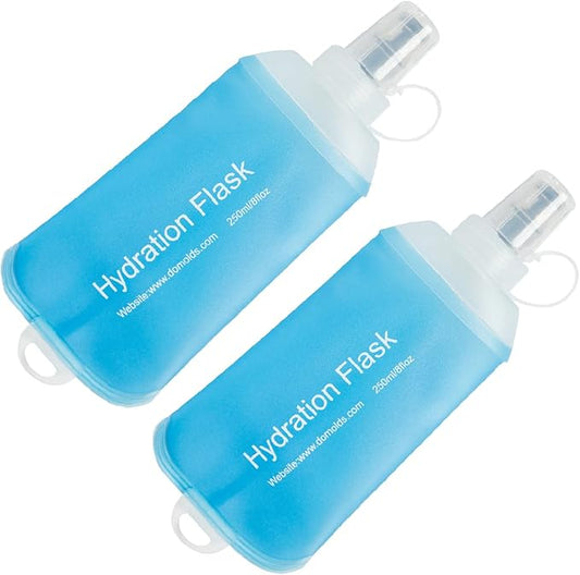 AXEN Soft Flask TPU Foldable Running Hydration Flask, Soft Collapsible Water Bottle for Hydration Pack Cycling Marathon Running Hiking