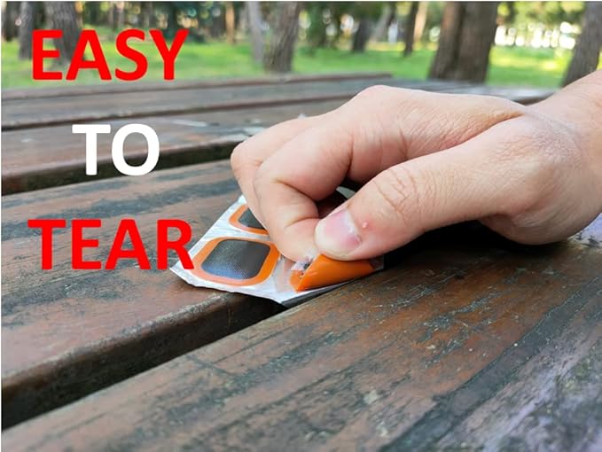 PAX 96 Pcs 24 x 35mm Oval Inner Tube Patches, Puncture Flat Tire Repair Patch for Bicycle, Bike, Scooter, Motorcycle, Automobile, Cars, Truck, BMX, ATVs, River Floating, Inflatable Rubber