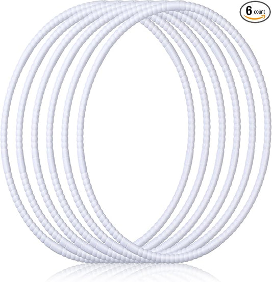 Shappy 6 Pcs Exercise Hoop Detachable Adjustable Plastic Toy Playground Toys Colored Hoop Circles for Teens Games Gymnastics Dog Agility Equipment Party Decor