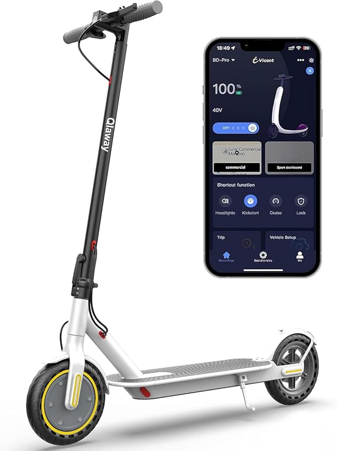 Electric Scooter for Adults - 350W/500W Motor, 8.5"/10" Solid Tire, Top Speed 19 MPH, Max 16-22 Miles Ranges, Load 265LBS, Aluminum Alloy Frame Foldable Commuting Escooter for Adults & Teens