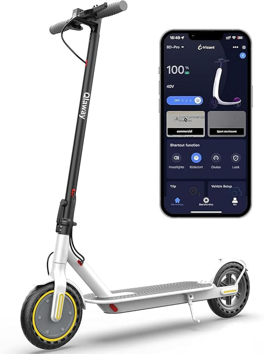 Electric Scooter for Adults - 350W/500W Motor, 8.5"/10" Solid Tire, Top Speed 19 MPH, Max 16-22 Miles Ranges, Load 265LBS, Aluminum Alloy Frame Foldable Commuting Escooter for Adults & Teens
