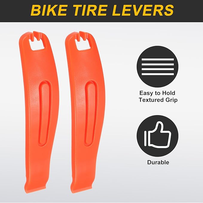 HARFINGTON Bicycle Tire Levers Ultra-Strong & Lightweight POM Tire Removal Tool Non-Slip Grip for Road Mountain