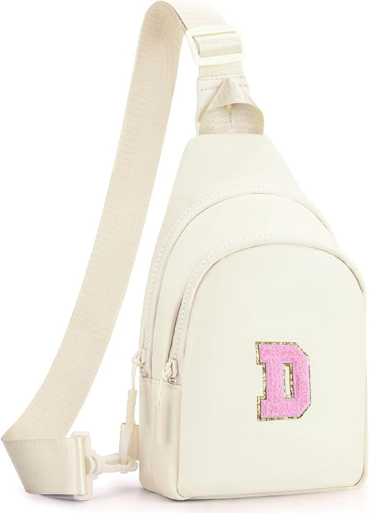 Birthday Gift for 5 6 7 8 9 10 11 12 13 14 15 16 Year Old Girls Fanny Pack Crossbody Bags for Women,Cute Trendy Stuff - Cream,D