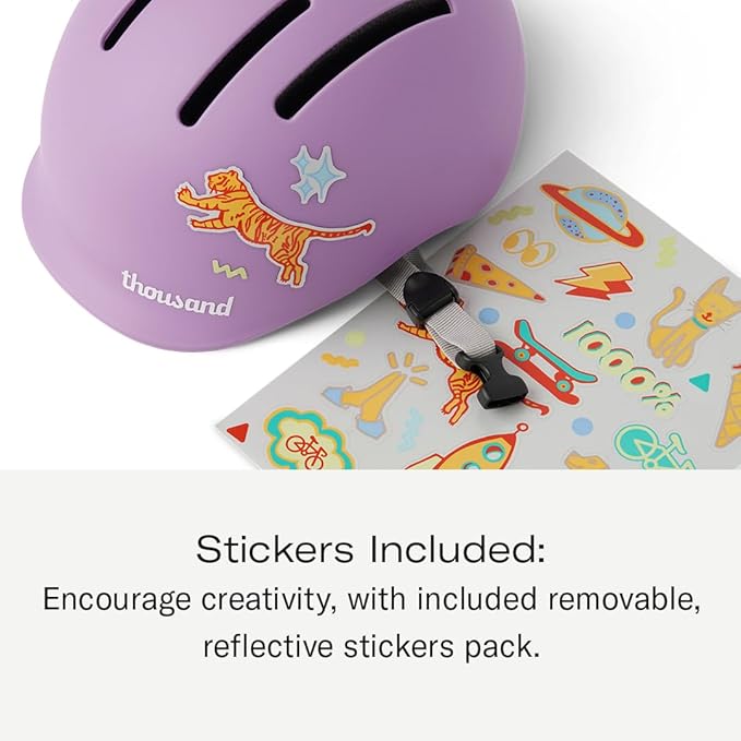 Thousand Jr. Toddler Helmet - Free Reflective Sticker Pack to Customize, No Pinch Magnetic Buckle, Adjustable Fit, Multi Sport CPSC CE ASTM Certified