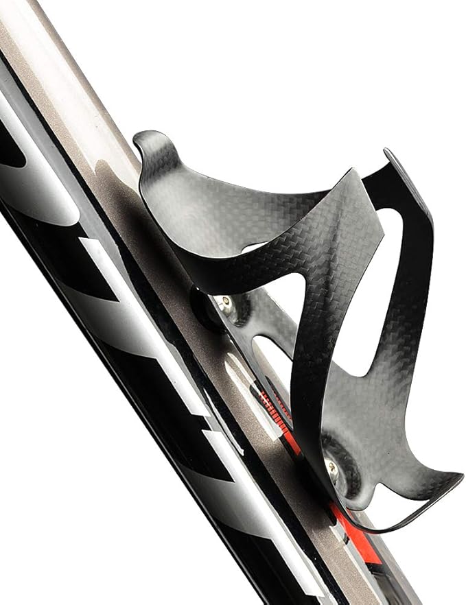 Full Carbon Fiber Bicycle Water Bottle Cages Holder Brackets with Titanium Bolts Pack of 2