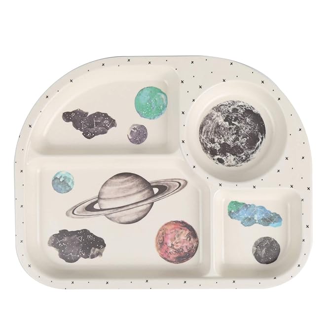 shopwithgreen 7Pcs/Set Bamboo Kids Dinnerware Set - Children Dishes - Food Plate Bowl Cup Spoon Fork Set Dishware, Cartoon Tableware, Dishwasher Safe Kids Healthy Mealtime, BPA Free