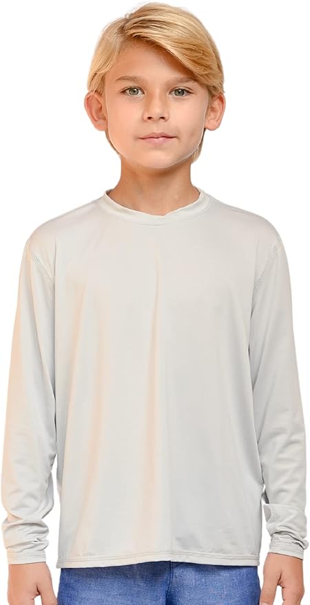 INGEAR Boys' Rash Guard UPF 50+ Swim Shirt - Lightweight, Quick-Dry, Durable Sun Protection for Swimming, Sizes XS-XL