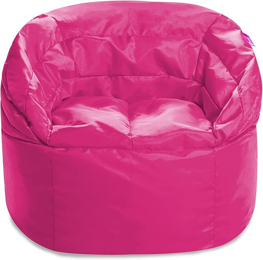 Posh Creations Structured Comfy Seat for Playrooms and Bedrooms, Large Bean Bag Chair, Sonoma Lounger, Pink
