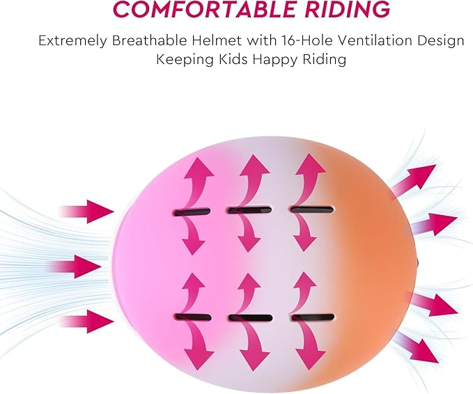 Kids Helmet, SIFVO Kids Bike Helmet Skateboard Helmet Scooter Helmet All-Round Protection Boys Girls Bike Helmet Kids to Youth Extended Visor Adjustable & Durable 51-55cm