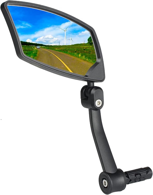 Handlebar Bike Mirror - HD Blast-Resistant, Adjustable Rotatable Rearview Mirror for Left Side Bicycle