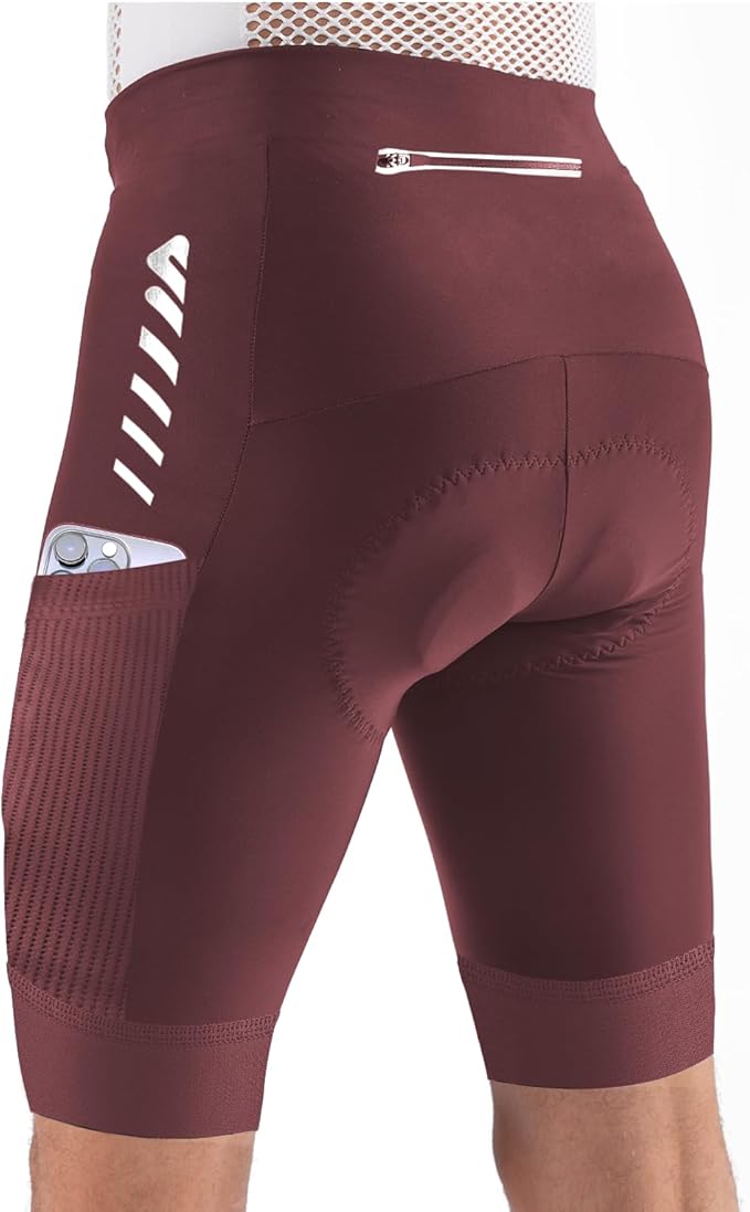 Wulibike Cycling Shorts Men Padded:Tights Highly Elastic Breathable Quick-Drying Road Bike Bicycle Shorts for Men Pockets